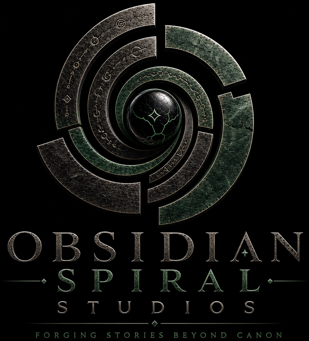 Obsidian Spiral Studios — exact supplied logo